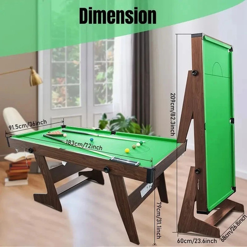 6ft foldable snooker pool - foldable,